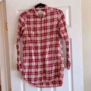 L.O.G.G. By H&M Plad Button-Down Shirt. Size 4.